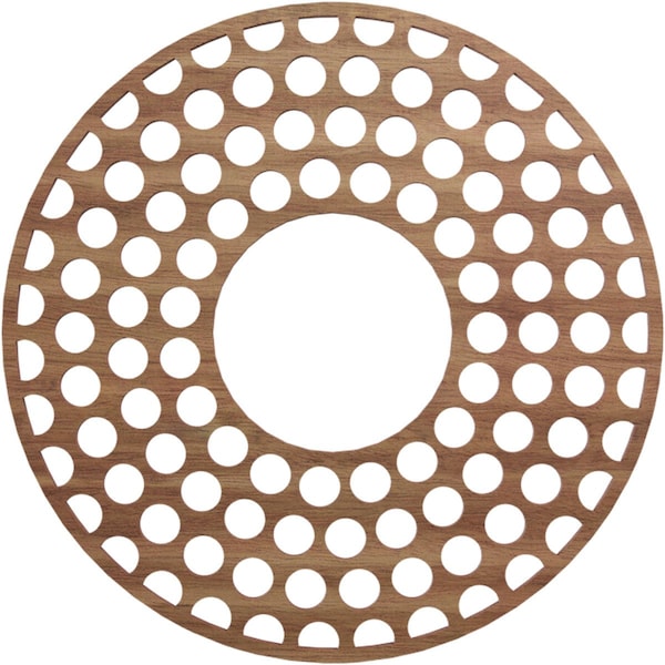 Ekena Millwork Fink Wood Fretwork Pierced Ceiling Medallion, Walnut, 16"OD x 5 3/4"ID x 3/8"T CMWP16X16X0375FFWA - main